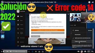 error code 14 fortnite solución Fix Fácil en Tutorial en Español 2022 Game client encountered