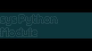 Python sys module