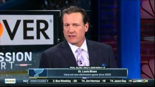 NBC post game. Allen, Hitchcock. St. Louis Blues vs Minnesota Wild April 26 2015 NHL