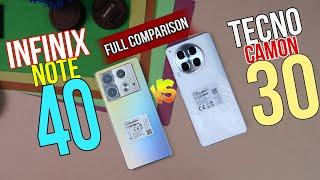 Tecno Camon 30 Vs Infinix Note 40 Full Comparison - Speed Test & Camera Test In Detailed |Hindi/Urdu