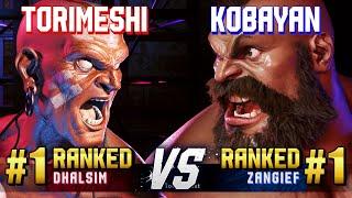 SF6 ▰ TORIMESHI (#1 Ranked Dhalsim) vs KOBAYAN (#1 Ranked Zangief) ▰ High Level Gameplay