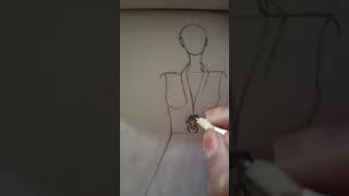 how to draw pattern in  @shabimania11 #fashiondesigner #dressdesign