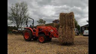 #4 Can The Kubota L2501 Handle Large Square Bales?!