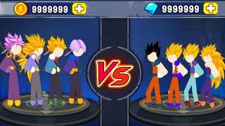 Stickman Warriors - Gohan All Forms vs Trunks All Forms @Play-Xtreme