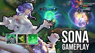 WILD RIFT SONA GAMEPLAY | Continuous healing and Tankiness with this build.