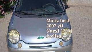 Matiz best 2007  ️ +998903440633. +998916758999 Mator Karopka zo‘r  Narxi 2700$ METAN BOR FARG‘ONA