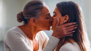 Women with AGE GAP kissing After Yoga Class | Lesbians Kissing Video