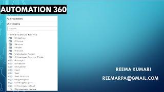 Automation 360, A360, AARI,Interactive forms, #Part3