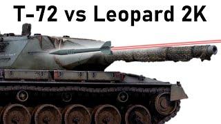 T-72 vs LEOPARD 2K | 125mm 3BM15 APFSDS | Spaced Armour Piercing Simulation