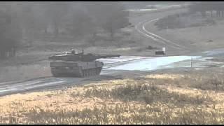 Panzer Leopard 2 schießt - Truppenübungsplatz Grafenwöhr