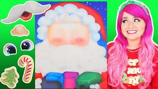 Making Christmas Sticker Faces Create-A-Face Book | Santa, Mrs. Claus, Penguin, Snowman & Reindeer