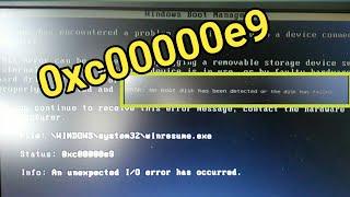 windows has a encountered communicating with a device error 0xc00000e9 l How to FIX Error 0xc00000e9