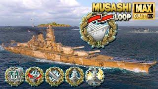 Battleship Musashi: Almost impossible Solo Warrior - World of Warships