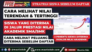 Cara Melihat Nilai Terendah & Tertinggi Yang Diterima Di Jalur Prestasi Nilai Akademik SMA/SMK