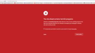 Deceptive site ahead, Chrome Error