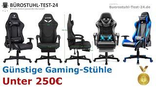 Gaming-Stühle unter 250€ (TOP 5) 2024 Test-Sieger im Vergleich (gute & günstige Gaming Chairs)