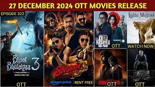 27 December OTT Release Movies & Web Series | Singham Again OTT Prime | Bhool Bhulaiyaa 3 Netflix