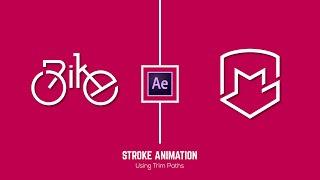 Stroke  Animation using Trim Paths in After Effects - After Effects Tutorial - No Third Party Plugin