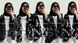 Rekomendasi Shopee Haul Kimono Outer Monochrome Series + Link Shopee #shorts