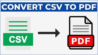 How to Convert CSV to PDF