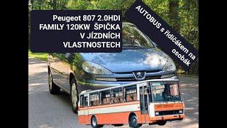 Peugeot 807 2,0 HDI Family 120kW jedinečné jizdní vlastnosti s extrémně malou spotřebou