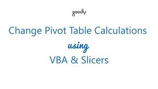 Change Pivot Table Values with VBA and Slicer