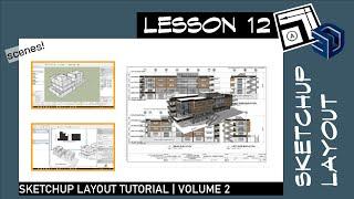 Sketchup Layout 12 - How to Set Scenes and Viewports for Quick Drawings