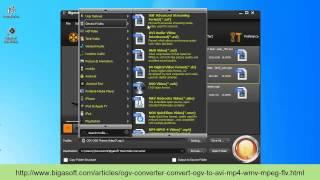 How to change ogv to avi, mp4, wmv, mpeg or flv?
