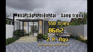 Nhà cấp 4 sân vườn hiện đại , sang trọng chi phí chỉ 550 triệu