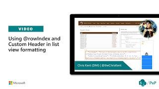 Using @rowIndex and Custom Header in list view formatting