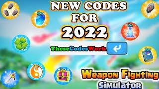 NEW WEAPON FIGHTING SIMULATOR CODES 2022!! - ROBLOX