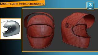 Motorcycle helmet modeling in 3dsmax