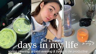 chill & realistic days in my life | spring cleaning, a calm evening and trying to be productive