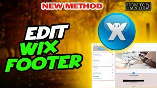 How to edit wix footer 2024 | How to 1 minute