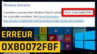 Erreur 0x80072F8F lors de l'activation de Windows [Résolu]