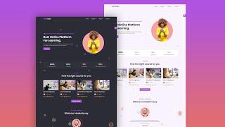 (4/5) Online Learning Website using Html Css Javascript & Bootstrap 5  | Responsive