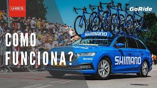 Por dentro da Vuelta 2024: no CARRO NEUTRO DE APOIO SHIMANO!