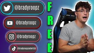 Rotating Social Media Banner for STREAMING FREE!  (Youtube, Twitch, Free Templates + Free Editing)