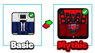 UPGRADE BASIC to MYTHIC in Toilet Tower Defense Roblox