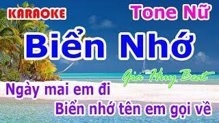 Karaoke - Biển Nhớ - Tone Nữ - Nhạc Sống - gia huy beat