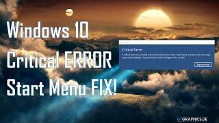 How To FIX Critical Error On Windows 10