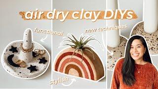 AIR DRY CLAY DIY DECOR *FUNCTIONAL* | Speckled Black Pepper, Air Plant Holder, AESTHETIC Ring Dish