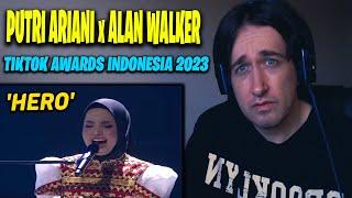 BLOWN AWAY AGAIN! Alan Walker X Putri Ariani - Hero | TIKTOK AWARDS INDONESIA 2023 (REACTION!!)