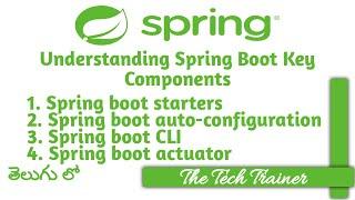 Understanding Spring Boot Starters, Auto Configuration, CLI and Actuator | Telugu | The Tech Trainer