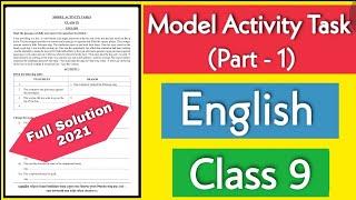 Model activity task class 9 English part 1 | Class ix model activity task English part 1 | WBBSE