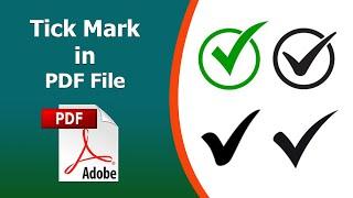 How to tick mark in pdf file using Adobe Acrobat Pro DC