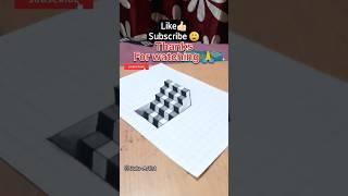 easy unique 3deasy illusion drawing #shorts #short #ytshorts #youtubeshorts