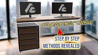 Floating Desk Setup : Aluminum Extrusion Drawer Cabinet