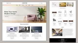 How to Create a Responsive Furniture Website with HTML, CSS and Bootstrap 4