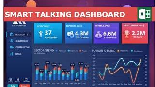 Intelligent Talking Modern Dashboard Excel [Teaser]